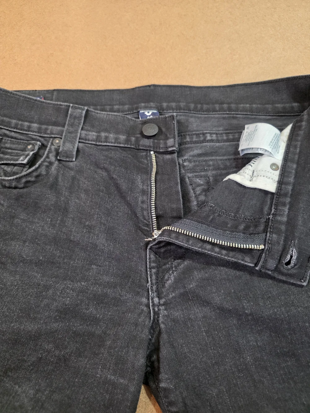 True Religion Black Men's Denim Jean Shorts 36